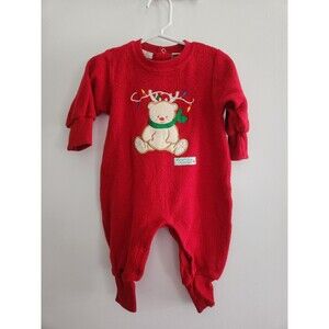 Vintage SomeBunny Baby Romper Baby's First Christmas 3-6 Months